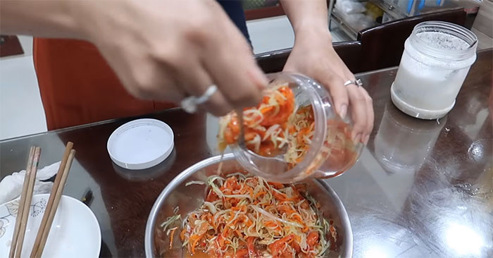 Món mắm tôm chua đu đủ