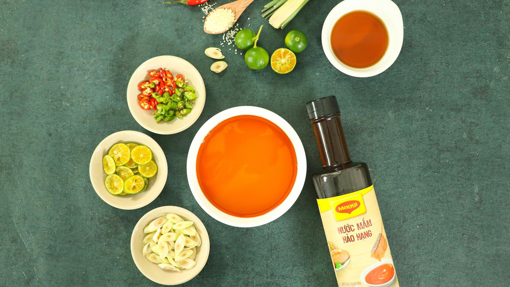 Nguyên liệu pha nước chấm nem hải sản ngon bất bại